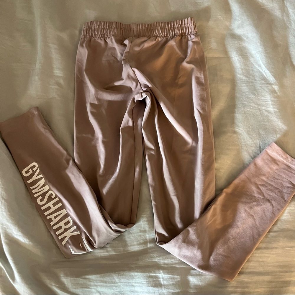 Gymshark Women’s Core Leggings Taupe Size Small High‑Waist Workout Fitness Pants - Picture 5 of 6